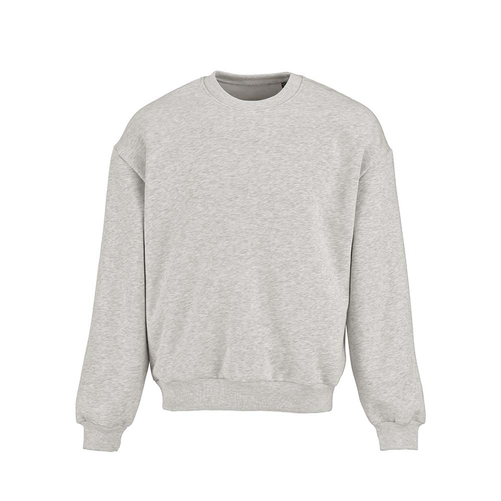 Sweat oversize unisexe publicitaire 340 g/m² Whitehaven Gris chiné clair